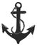 Metal anchor silhouette. Marine sign. Sea travel symbol