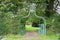 Metal arch in the garden