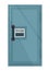 Metal armored safe door. Reliable data protection. Deposit box icon. Protection of personal information. Bank vault door