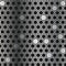 Metal background with black rhombus. Metal grill vector texture