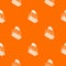 Metal balcony pattern vector orange