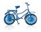 Metal blue miniature bicycle