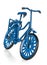 Metal blue miniature bicycle