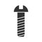 Metal bolt glyph icon