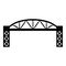 Metal bridge icon, simple black style