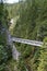 Metal bridge inside the Leutasch Gorge in Bavaria
