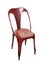 Metal burgundy chair in the industrial loft style fashionable vintage and modern look