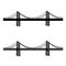 Metal cable suspension bridge black symbol