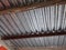 Metal ceiling and roof on beams