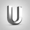 Metal chiseled letter U uppercase