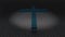 metal Christian cross on metal background surface