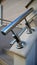 Metal chrome steel handrail