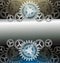 Metal Cogs wheels black color background