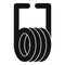 Metal coil icon, simple style
