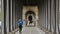 Metal columns and abutments of Bir Hakeim bridge, Paris