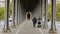 Metal columns and abutments of Bir Hakeim bridge, Paris