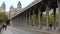 Metal columns and abutments of Bir Hakeim bridge, Paris