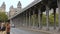 Metal columns and abutments of Bir Hakeim bridge, Paris