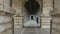 Metal columns and abutments of Bir Hakeim bridge, Paris