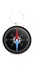 Metal compass with red and blue needle