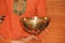 Metal copper singing bowls for relaxation procedures