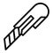 Metal cutter icon, outline style