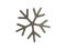 Metal decorative detail in the form of a snowflake isolated on w