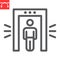 Metal detector line icon