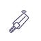 metal detector line icon on white