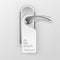 Metal Door Handle Lock with Hanger Isolated on Background