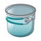 Metal drink camp cup icon, cartoon style