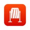 Metal dust bin icon digital red