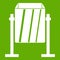 Metal dust bin icon green