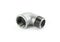 Metal elbow fittings for pipes, isolated white background.Tools and materials for sanitary works.