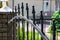 Metal fashion fence. Decorative wrought iron fence