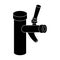 Metal faucet for dispensing cold kvass and beer in bars. Pub pattern icon in black style vector symbol stock