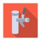 Metal faucet for dispensing cold kvass and beer in bars. Pub pattern icon in flat style vector symbol stock illustration