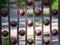 A metal fence made of square profiles, connected by round washers.