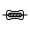 metal film resistor electronic component line icon vector illustration