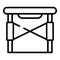 Metal folding chair icon outline vector. Camp portable