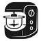 Metal food processor icon, simple style