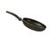 Metal Frying Pan:On a white, wooden insulated background.