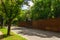 Metal garages on an alley