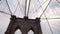 Metal grid on Brooklyn Bridge, new york city, USA 1080p