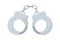 Metal handcuffs flat vector illustration