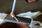 Metal hardening with gas cutting torch