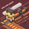 Metal Industry Isometric Composition