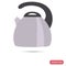 Metal kettle color flat icon for web and mobile design