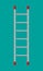 Metal ladder. ector illustration in flat style