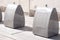 Metal litter bins in Florence, Italy